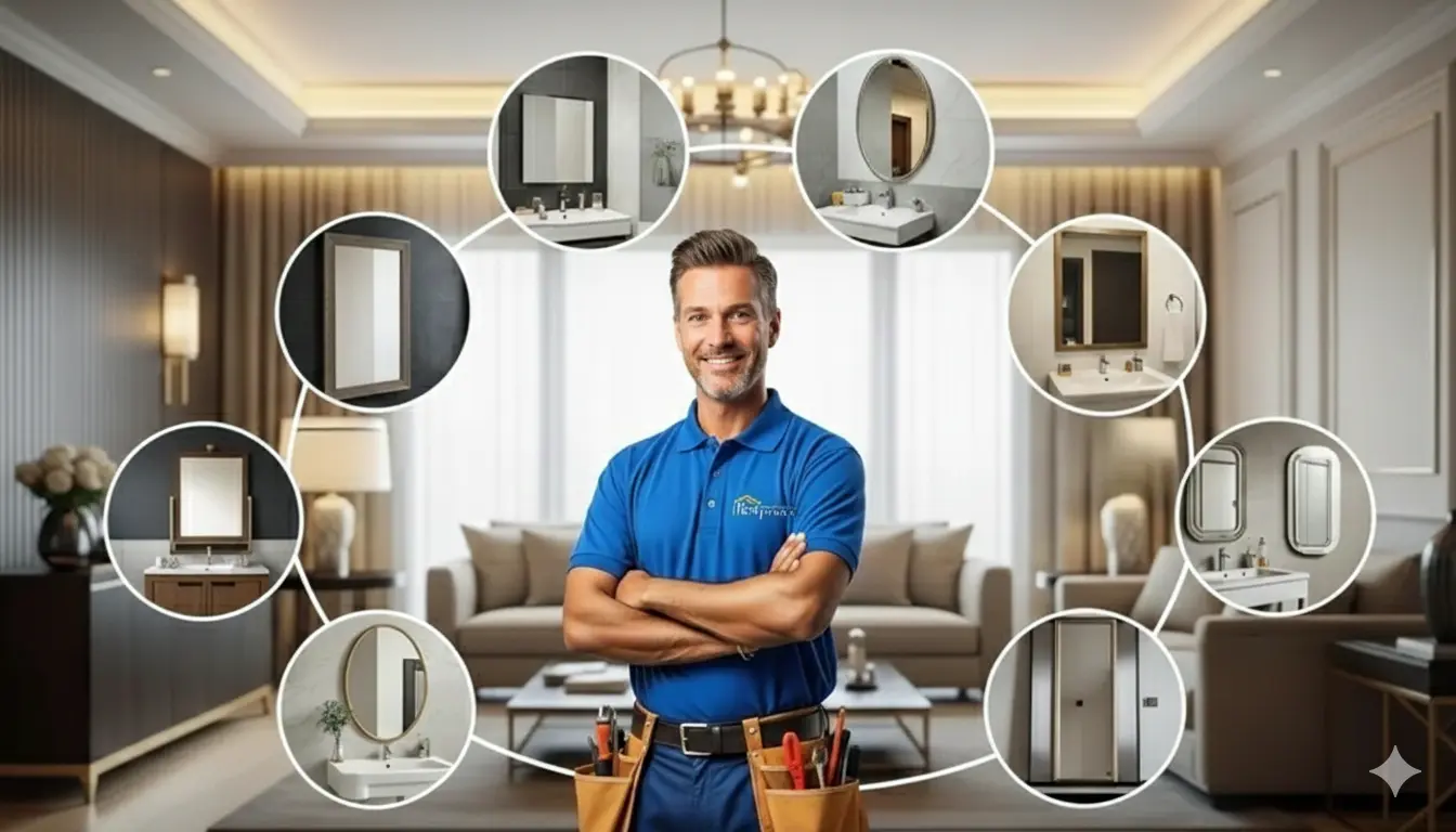 Mirror & Lighting Setup in Palm Jumeirah Villa