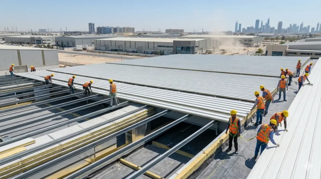 Industrial Roofing Installation in Dubai