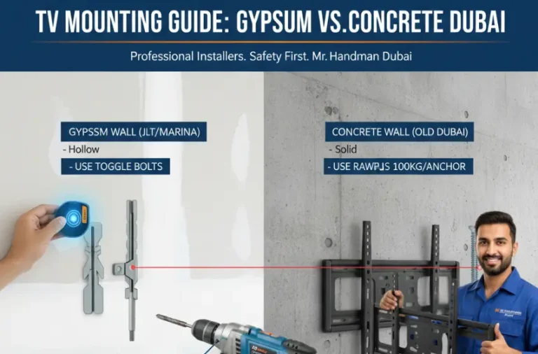 TV Mounting on Gypsum vs Concrete Dubai