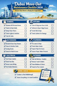 Dubai Move-Out Maintenance Checklist 2026
