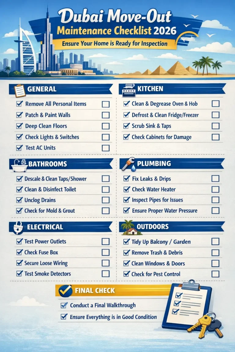Dubai Move-Out Maintenance Checklist 2026